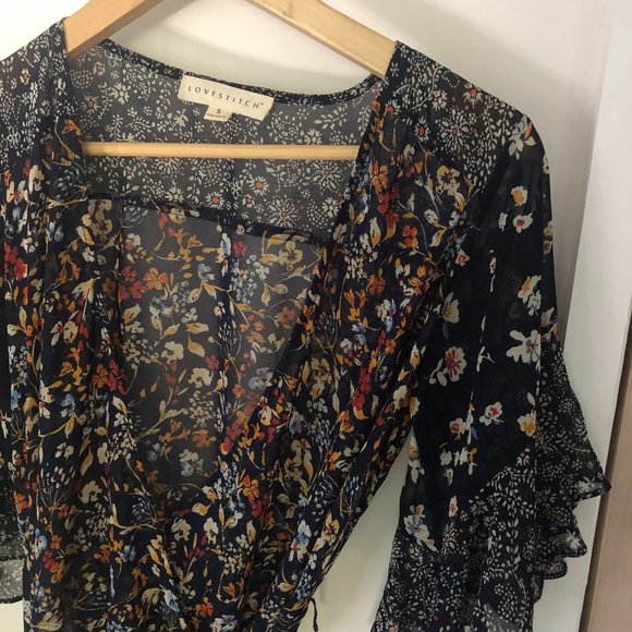 Love Stitch Priscilla Floral Wrap Dress - Picture 7 of 8